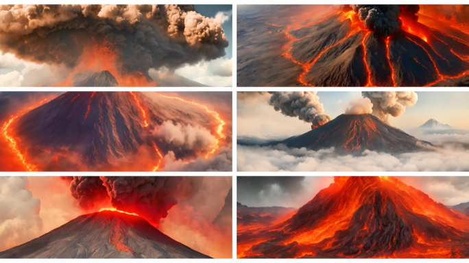 火山爆发  岩浆  熔岩流 喷发火山带