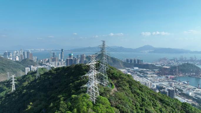 小南山公园航拍山顶山峰深圳南山区森林山脉