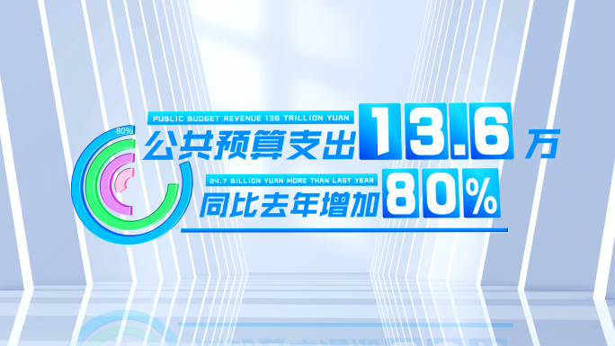 简约数据图表展示AE模板