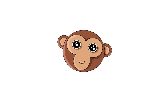 动画视频的猴头图标