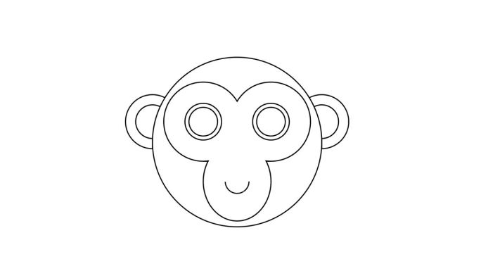 动画草图的猴头图标