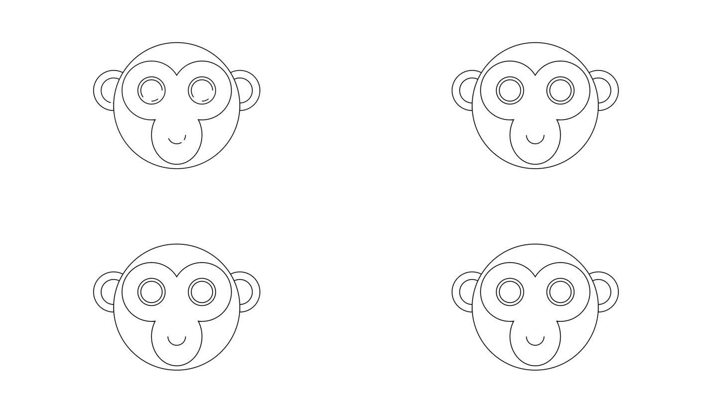 动画草图的猴头图标