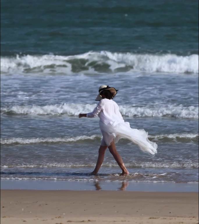 美女海浪 阳光沙滩海浪