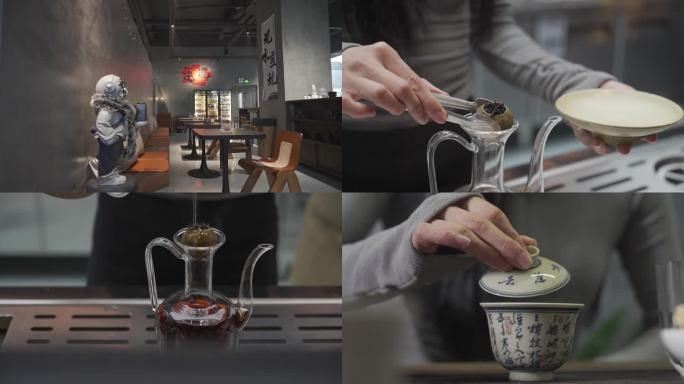 新中式茶饮店泡茶空境