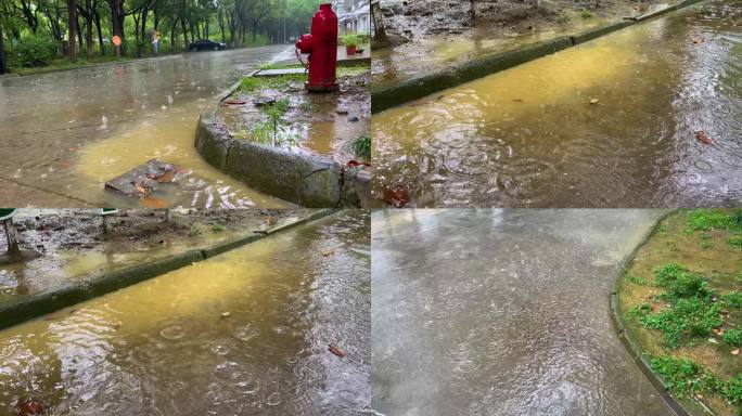 小区下雨