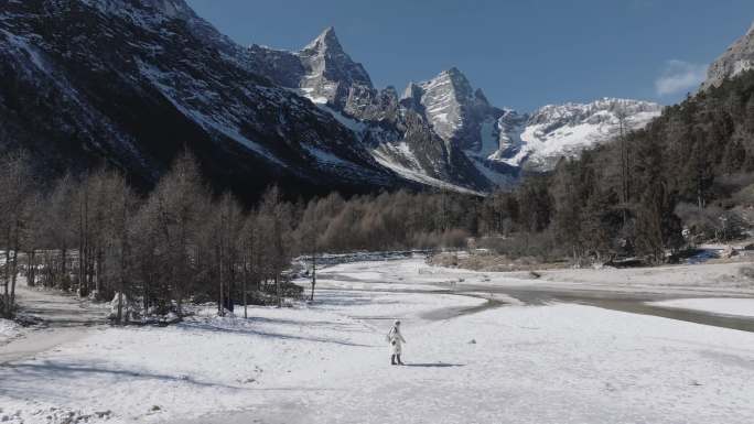 【4K】冬季四川毕棚沟自然风景航拍合集