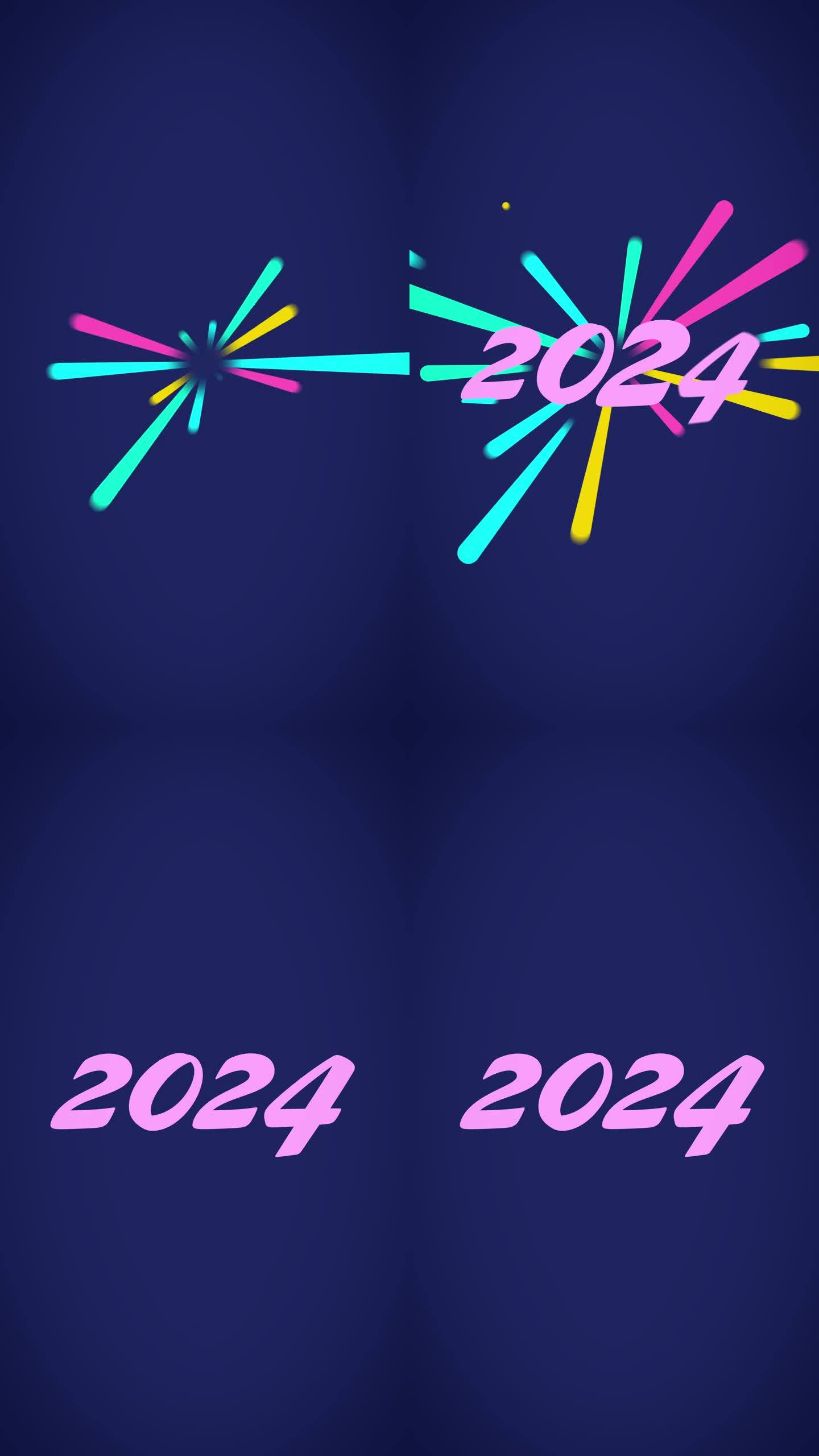 垂直视频-新年2022动画-现代趋势调色板