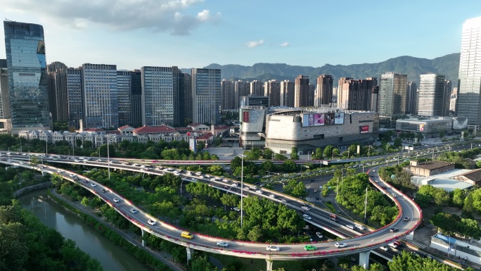 福建省福州市晋安区东二环泰禾广场航拍