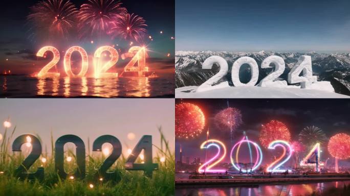 2024跨年新年春节元旦节唯美意象视频