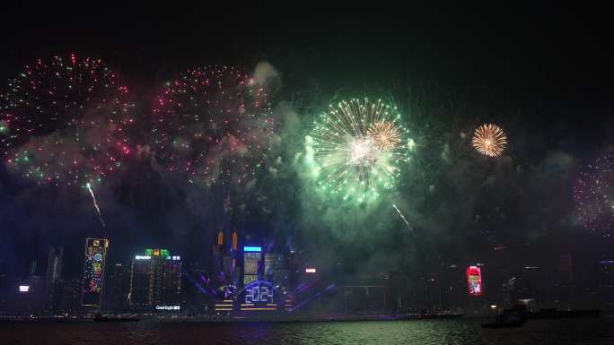 【8K实拍】香港跨年烟花