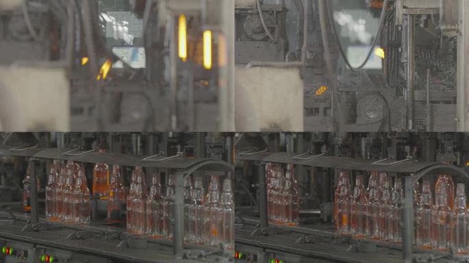 10玻璃瓶生产流水线  玻璃浇铸 脱模