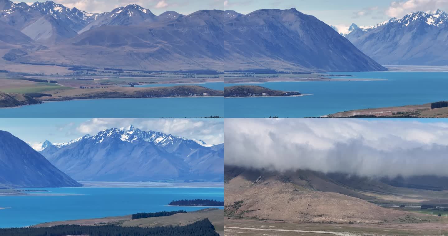 4K航拍新西兰特卡波湖风光