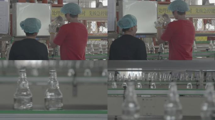 03玻璃瓶生产流水线 工厂 人工检查