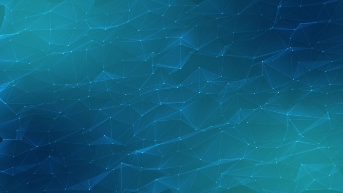 蓝网网网格线框以白色粒子点配蓝背景，技术网络化，设计数字化技术理念。