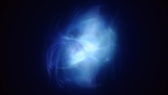 五彩能量环发光蓝色宇宙魔法烟尘未来的明亮背景