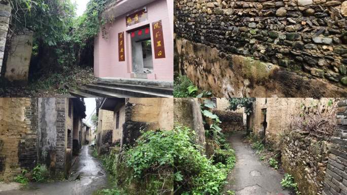 岑溪谢村中国传统古村落破败的村落