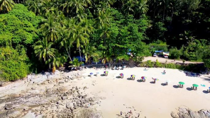 泰国普吉岛苏林海滩鸟瞰图