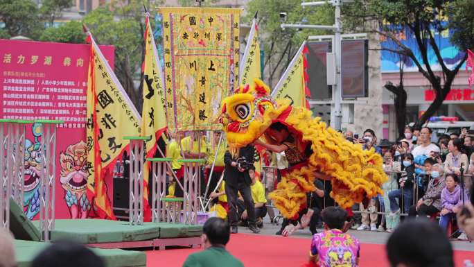 4k超采舞狮醒狮活动传统节日表演