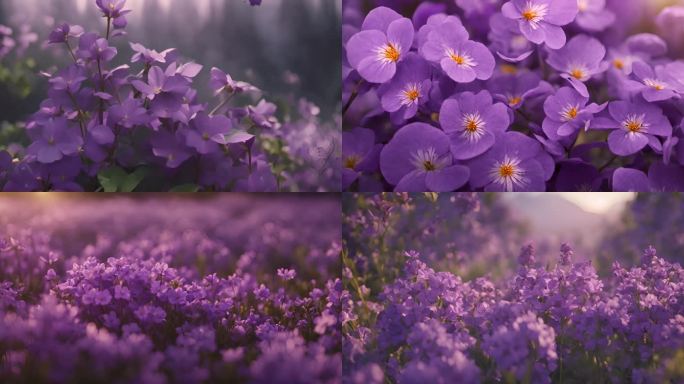 盛开的紫罗兰花