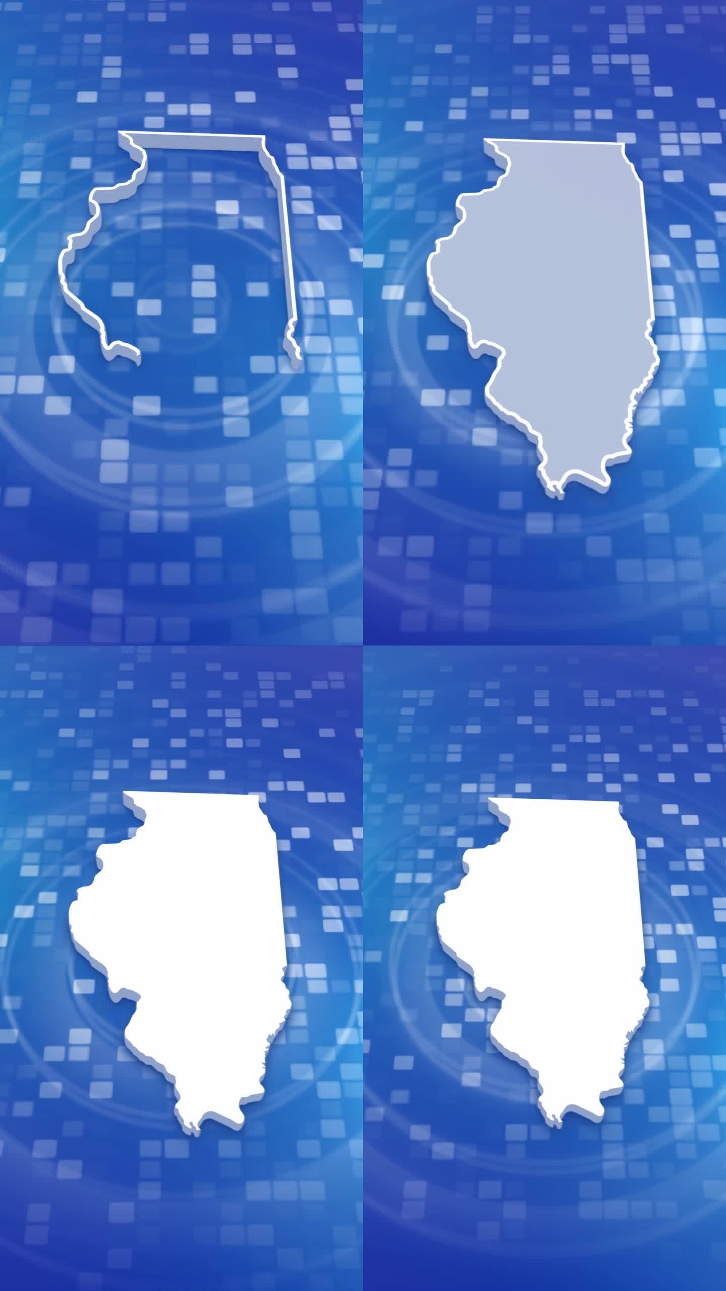 伊利诺伊州(美国)地图介绍背景