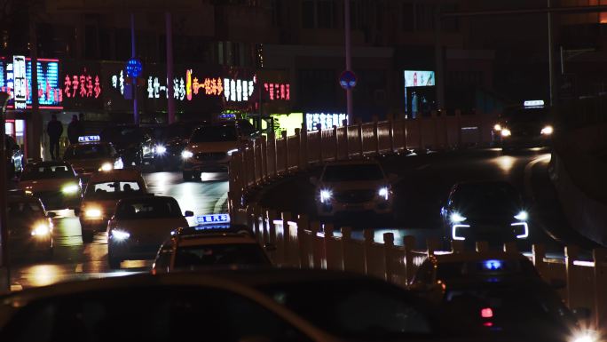 城市车流夜景