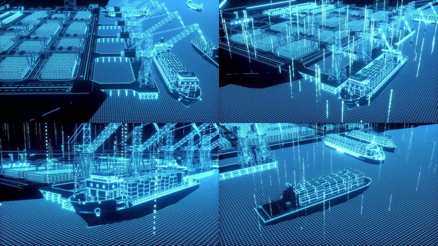 科技智慧数字港口集装箱码头