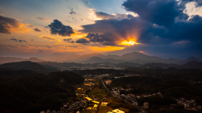 安徽黄山 大山深处 美丽中国 大山夕阳