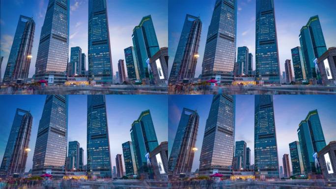 上海高端城市夜景延时