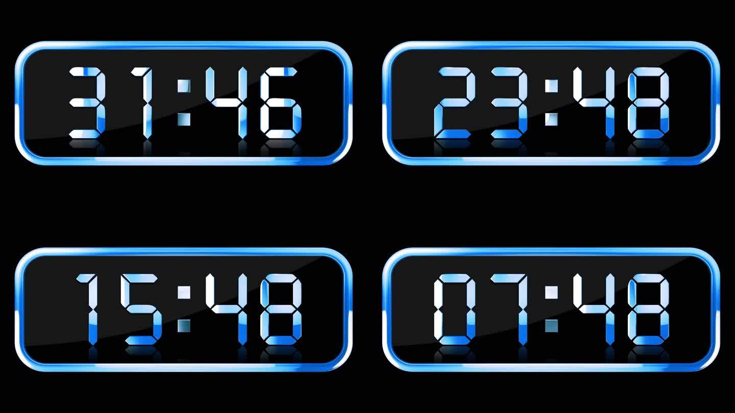 蓝色液晶数字计时器视频40分钟快速
