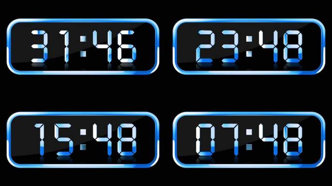 蓝色液晶数字计时器视频40分钟快速