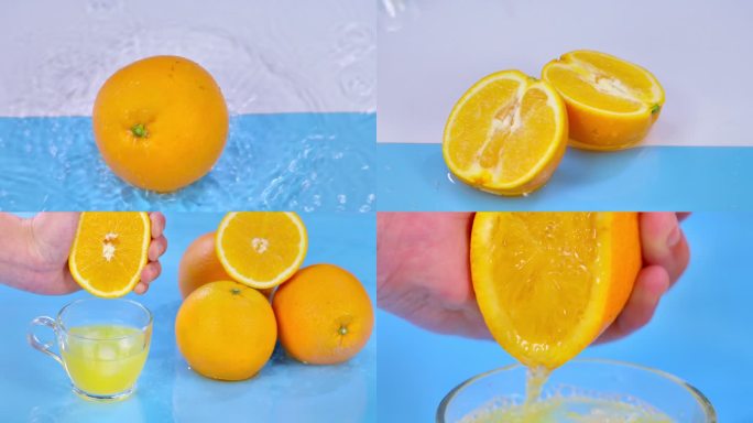 橙子 水果 升格 爆炸水果果汁 橙子广告