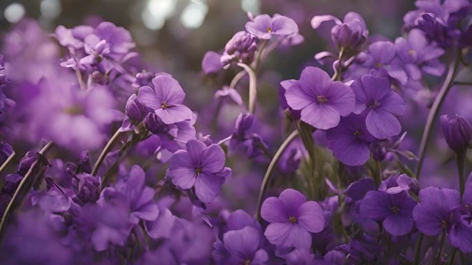 唯美浪漫紫色鲜花花朵