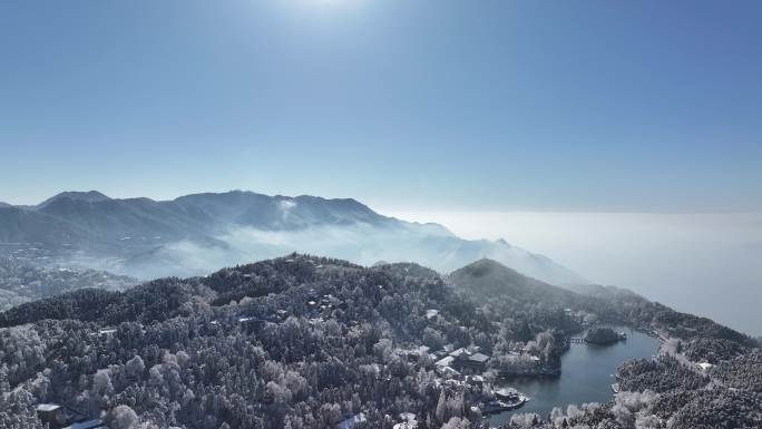 庐山雪后初霁航拍