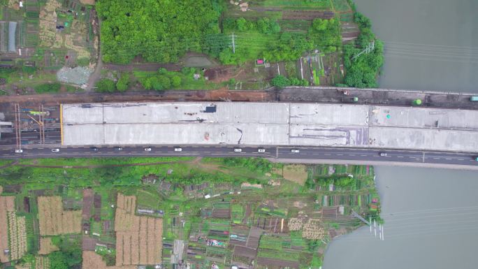 航拍高架建造