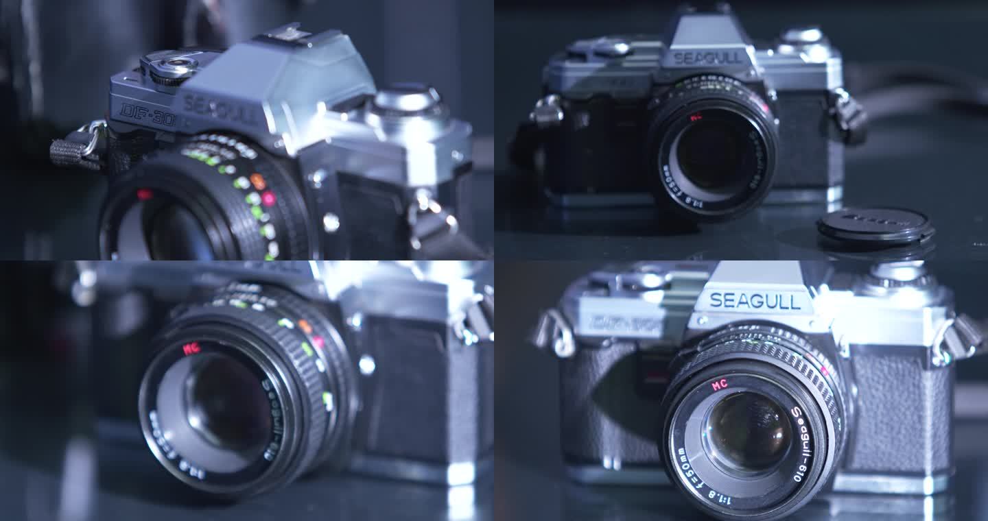 4K实拍老相机数码相机胶卷相机