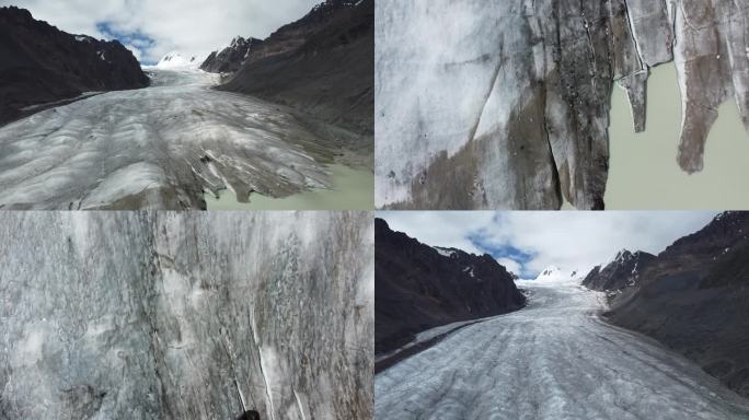 西藏仁龙巴冰川航拍
