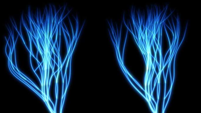 竖屏蓝色抽象树植物摇摆循环
