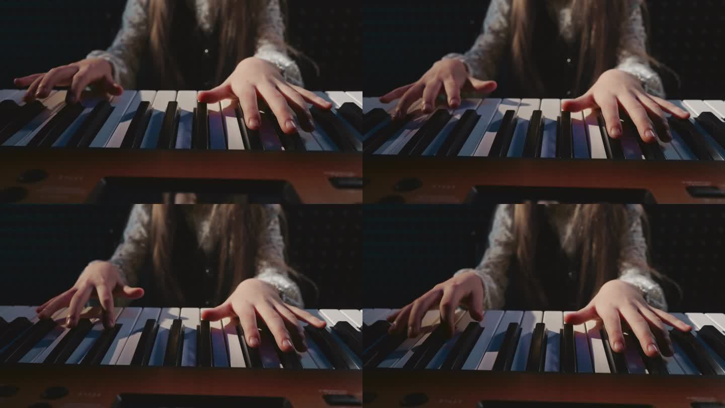 学生在音乐学院演奏钢琴