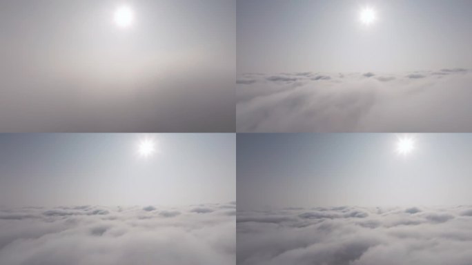 穿越云层航拍4k 城市企业宣传片空镜头