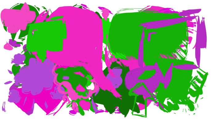 紫绿涂鸦演讲泡泡