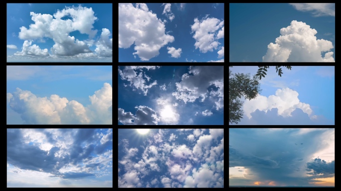 《34组实拍》 蓝天白云天空云朵延时