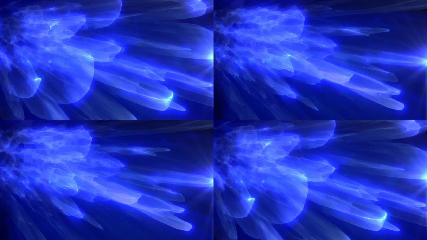 能量抽象的蓝色波的魔力和电虹彩发光液体等离子体的背景