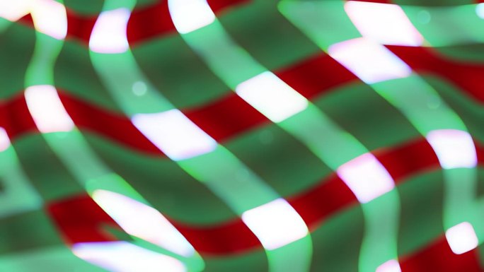 节日圣诞彩带图案循环动画缩放运动循环移动红白绿彩带