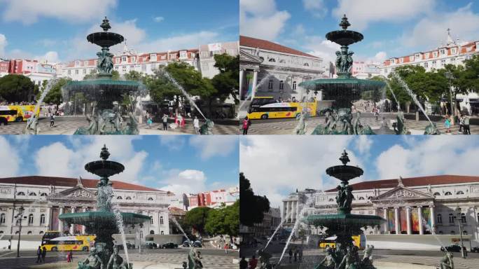 里斯本罗西奥广场喷泉