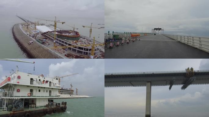 港珠澳大桥施工建设工地 人工岛建设工地