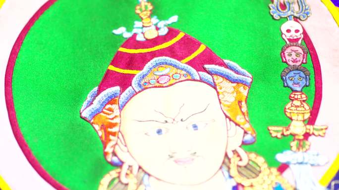 非物质文化遗产 西藏拉萨堆绣唐卡
