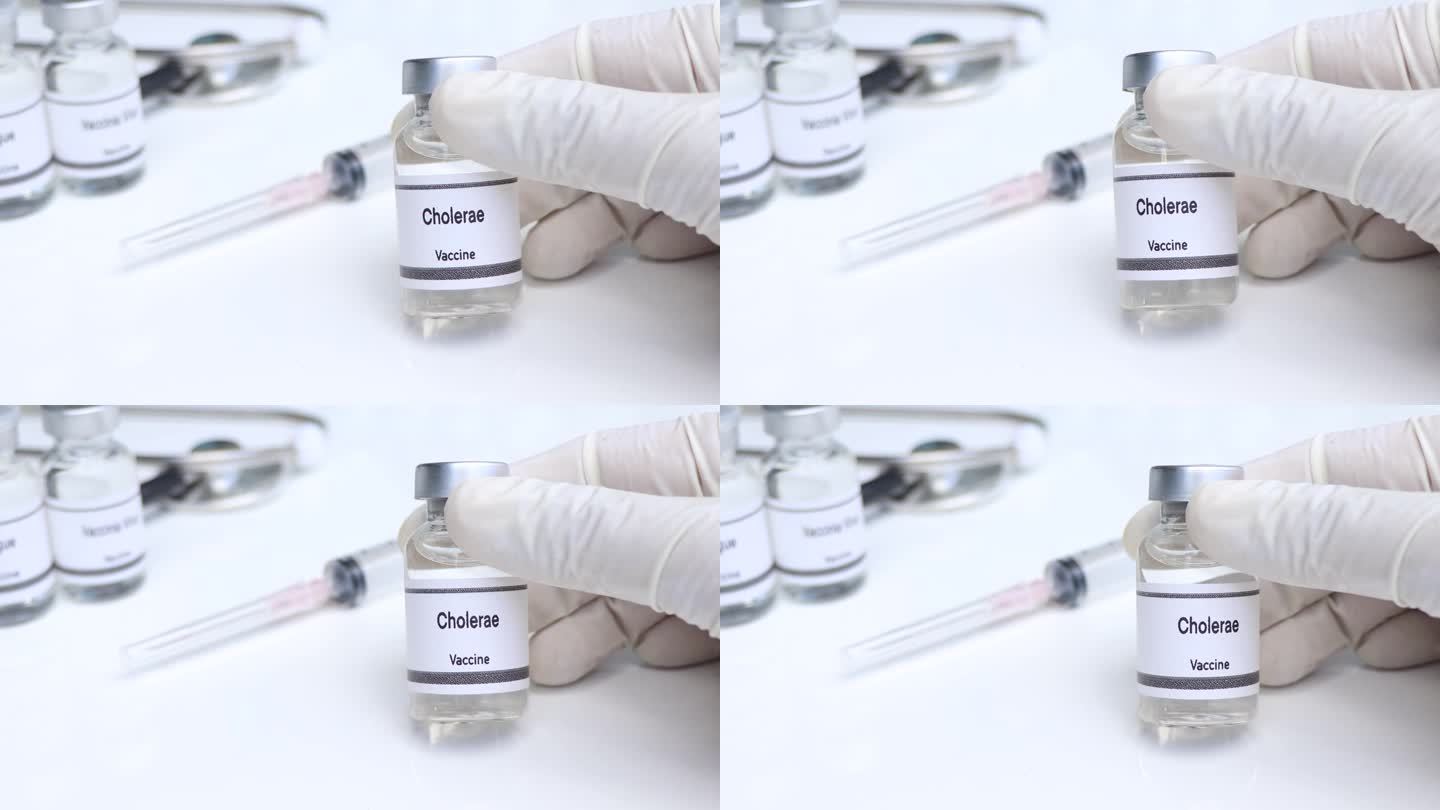 霍乱疫苗装在小瓶中，免疫和治疗感染