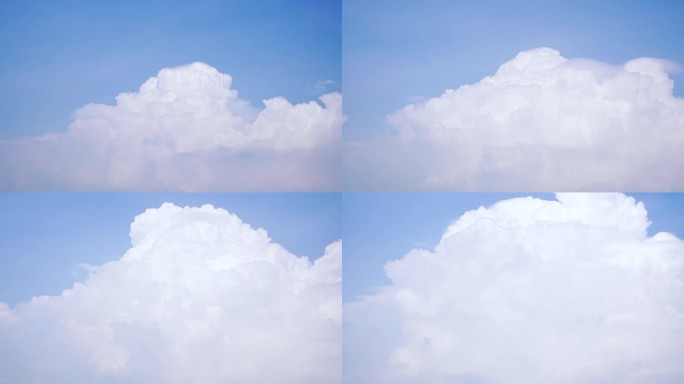 天空云朵延时蓝天白云飘动小清新云层好天气