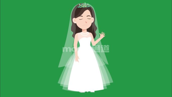 新娘婚纱皇冠卡通MG84种带通道