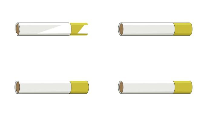 香烟图标的动画视频